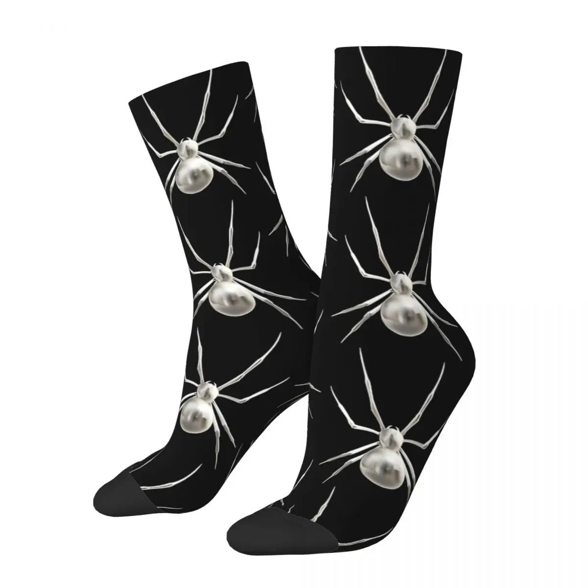Vintage Silver Spider Bite Vendous Calzini Da Uomo Spider Web Animal Unisex Harajuku Pattern Stampato Crazy Crew Sock Gift