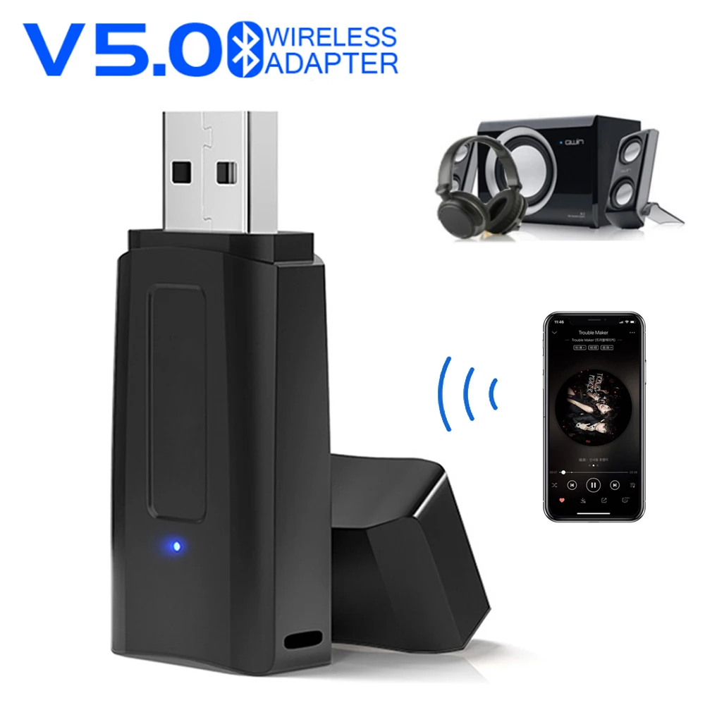 Jinserta Auto Usb Bluetooth 5.0 Ricevitore Audio Plug And Play 3.5 Millimetri Aux Audio Adapter Auto Mp3 Player Per Auto Tv Altoparlante