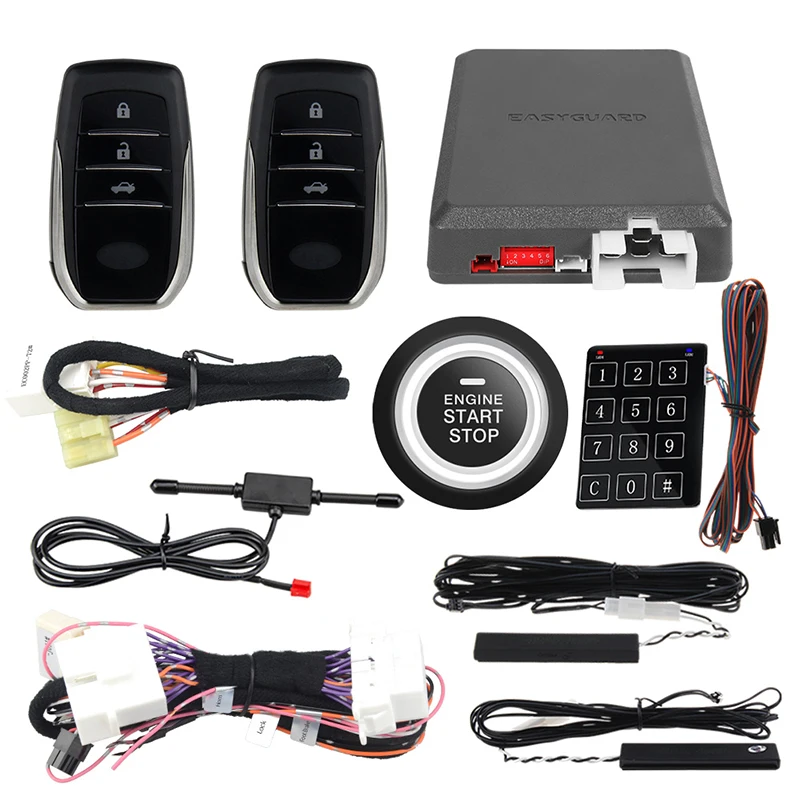 Easyguard Canbus Plug & Play Pke Kit Per Toyota Vios Chr Izoa Touch Password Entry Pke Pulsante Di Avvio Avvio Avvio Remoto Del Motore