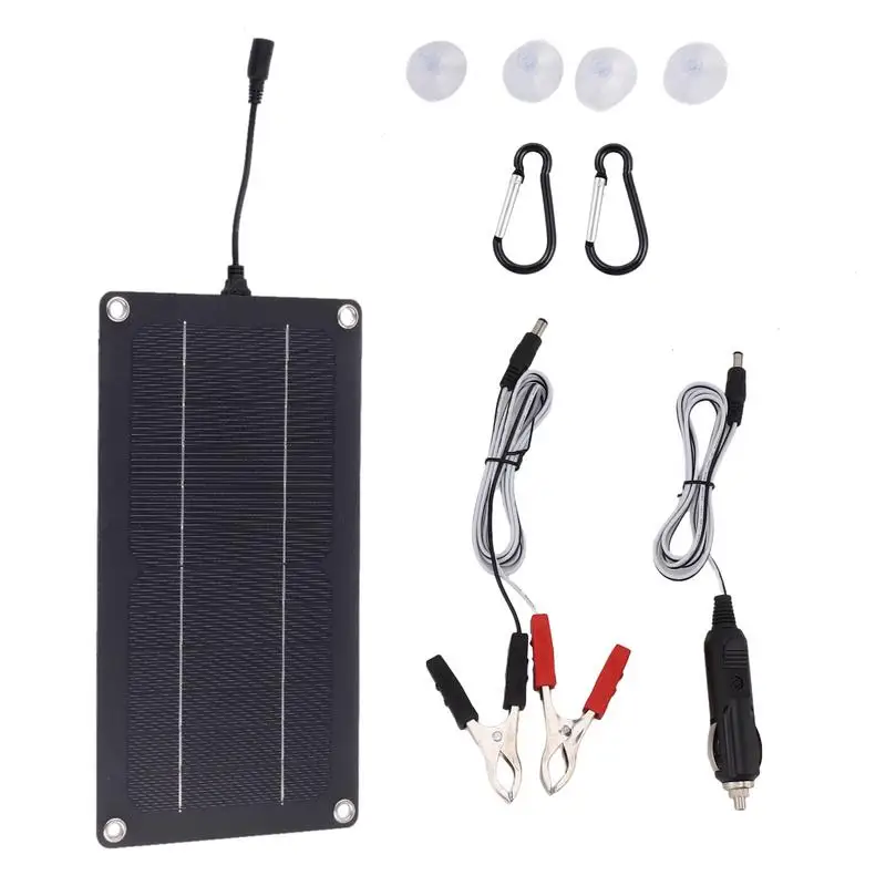 Solar Car Battery Maintainer Waterproof 12V/24V Solar Charger Panel Kit Batteria Plug And Play Kit Di Ricarica Di Mantenimento Del Pannello Solare