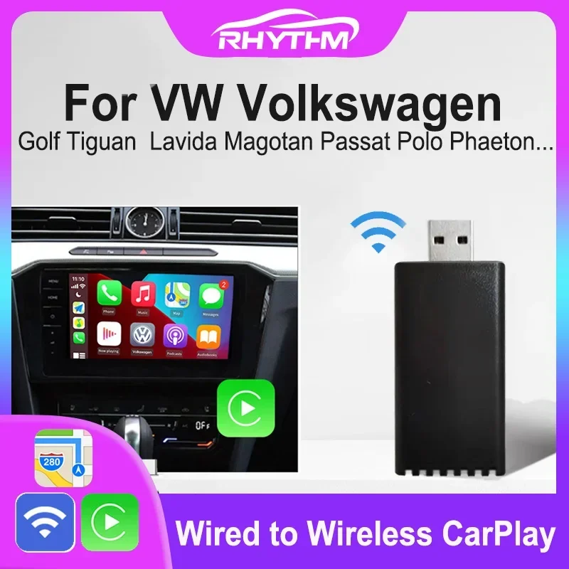 Plug And Play Adattatore Wireless Carplay Per Vw Volkswagen Golf Tiguan Lamando Lavida Polo Update 2023 Oem Car Stereo Upgrade Gps