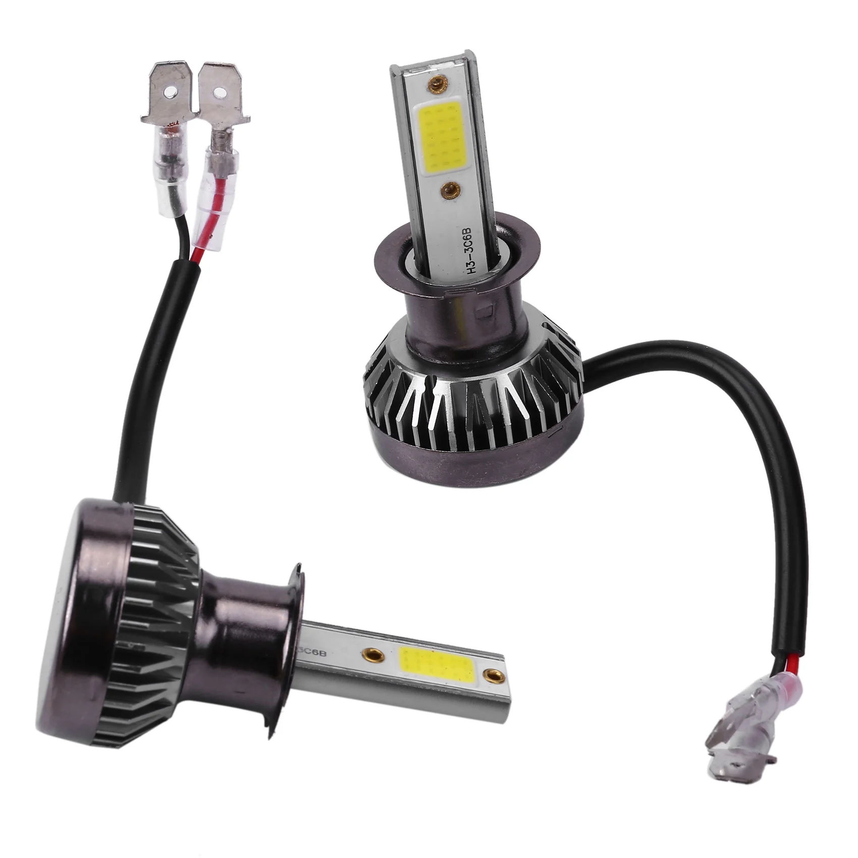 2Pcs Mini 1400W Led Lampadine Per Fari Kit Di Conversione Fendinebbia Fari Hi-Low Drl 6000K Bianco-Plug And Play(H3)