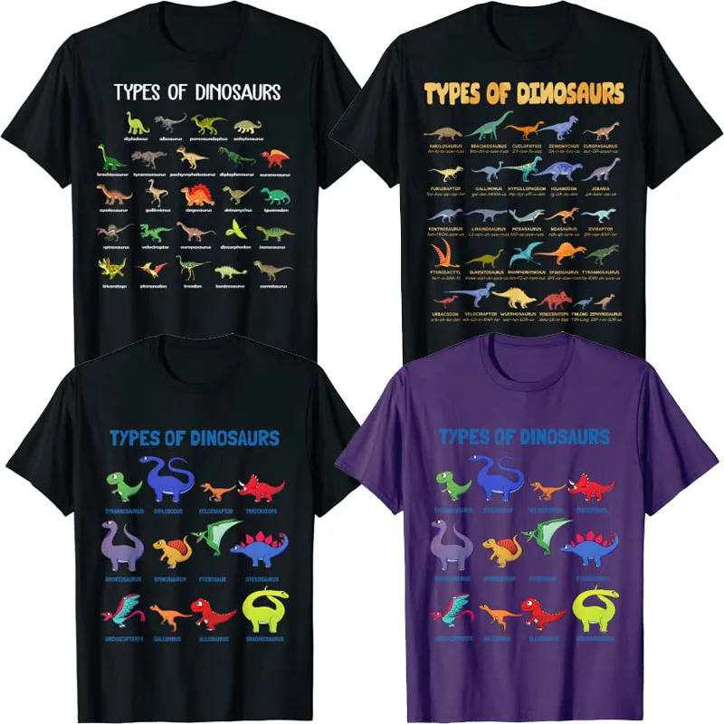 Tipo Di Dinosauri Bodocus Allosaurus Muslimt T-Shirt Future Paleontology Dino Identification Cute Sweet Tee Tops