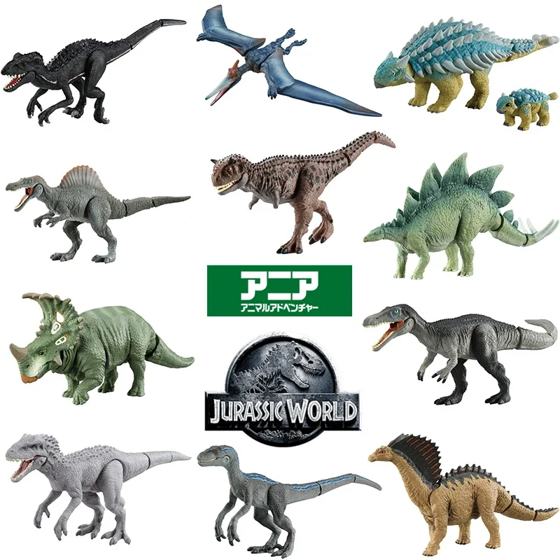 Takara Tomy Ania Animal Advanture Jurassic World Velociraptor Stegosauro Dry Dragon Brachiosaurus Dinosaur Action Figure Toy