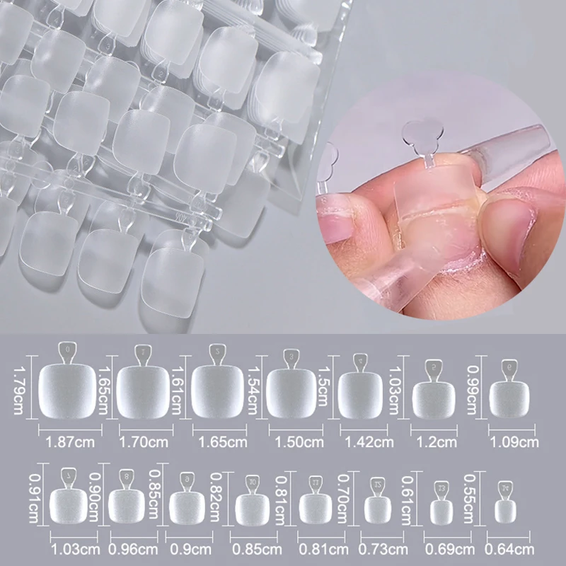 150/600Pcs Matte Toenail Press On Nail Gel X False Tip Extension Per Nail Salon Acrilico Pedicure Piedi Unghia Artificiale Finta Del Piede