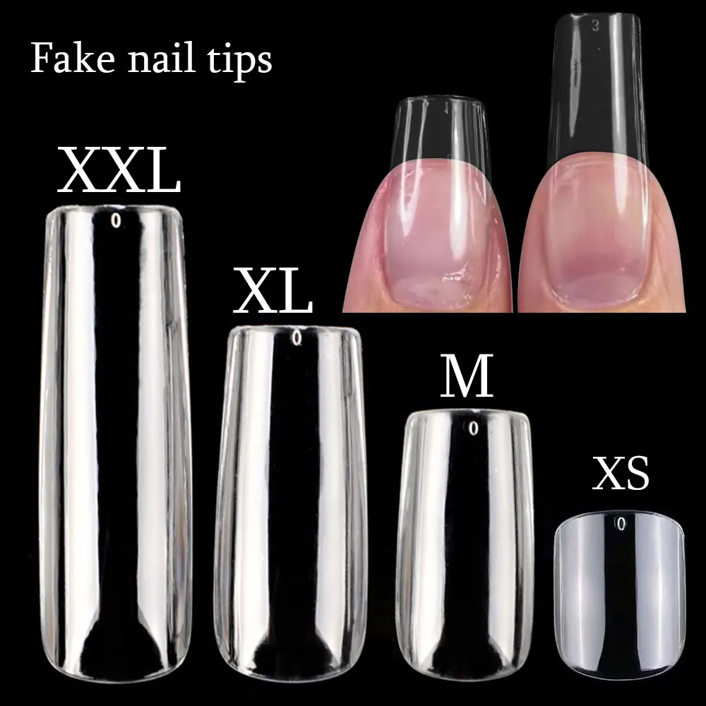 120 Pz/Borsa Xxl Square False Nails Tips Capsule Artificial Nail Extension Tip Strumenti Per Manicure Gel X Capsule Press On Nails