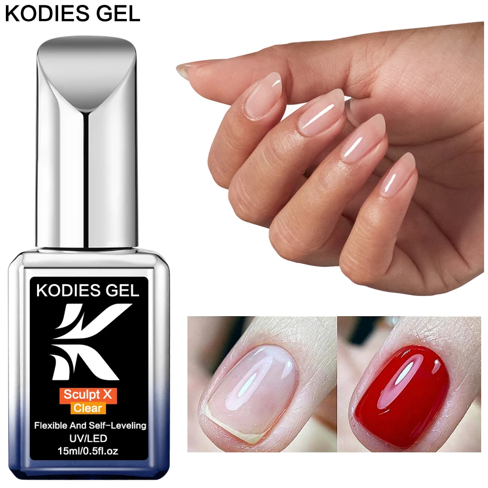 Kodies Gel Autolivellante Clear Builder Gel Per Unghie In Una Bottiglia Base Coat Per L'Estensione Super Texture Sculpting Gel Smalto Per Vernice