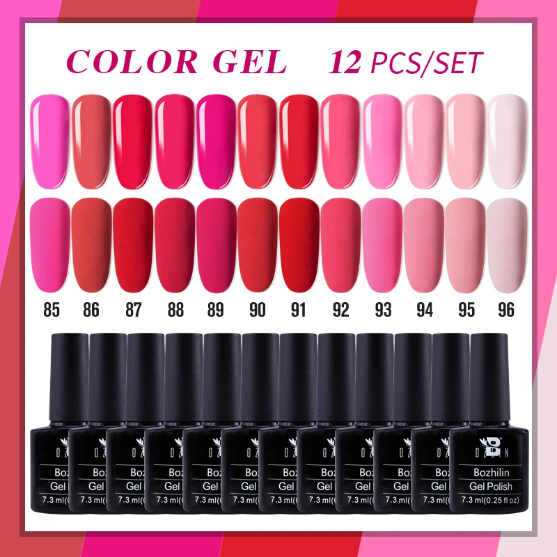 6/12 Pz/Set Gel Smalto Per Unghie Kit 132 Colori Soak Off Led Uv Gel Per Unghie Lacca Semi Permanente Manicure Vernice Per Nail Art Design