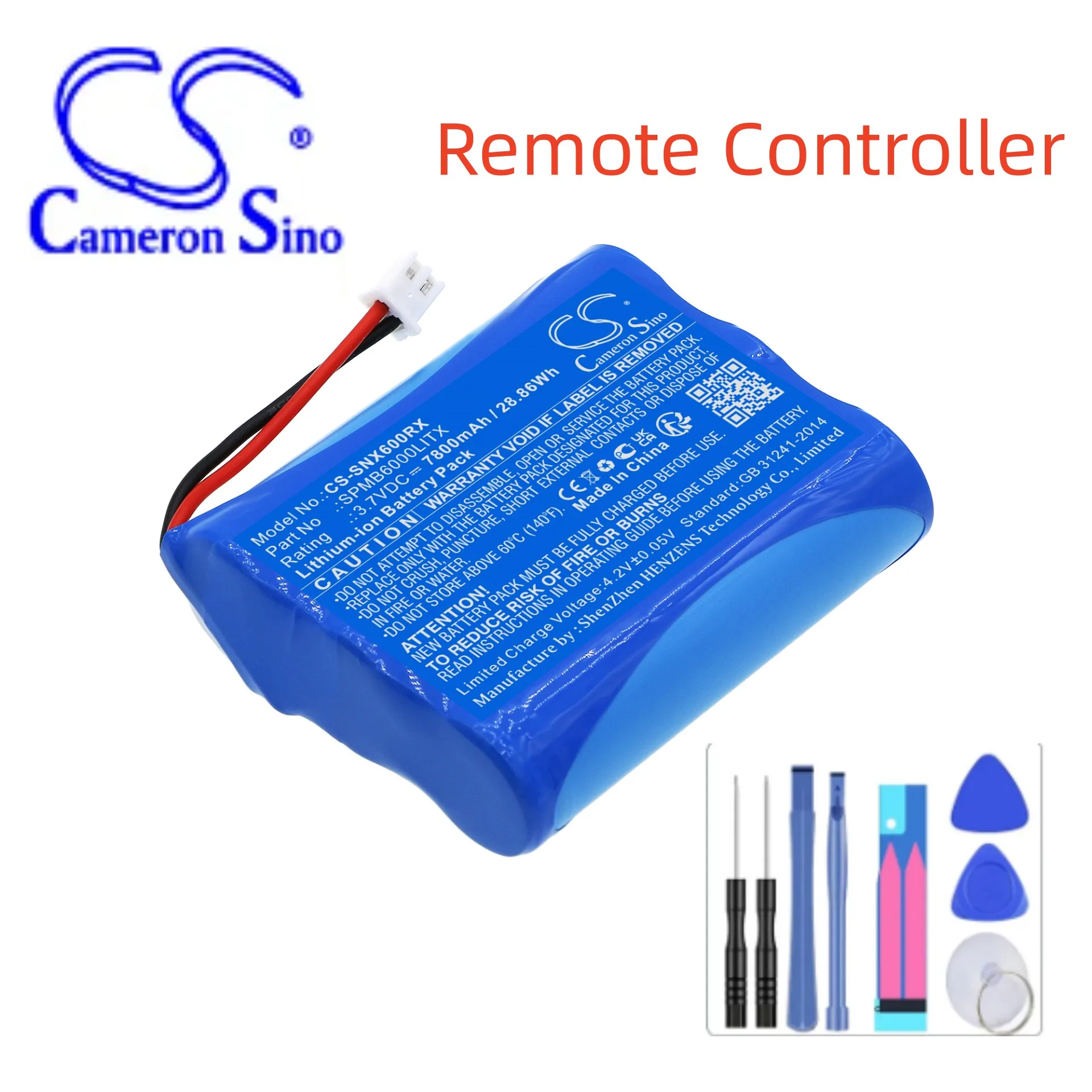 Batteria Del Telecomando Per Trasmettitore Spektrum Spmb6000Litx Ix12 Nx6 Nx8 Capacità 7800Mah/28,86Wh Colore Blu Volt 3.70V