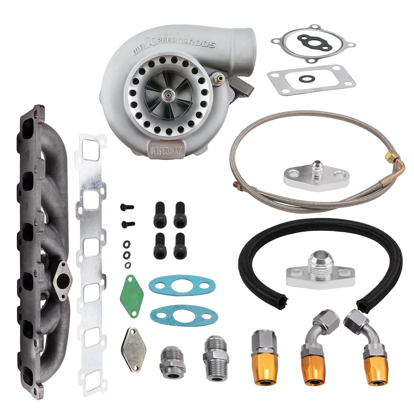 Gt3582 Gt35 Turbocompressore Turbo & Collettore & Oil Line Per Nissan Patrol Safari 4.2L Td42 Tb42 Tb45