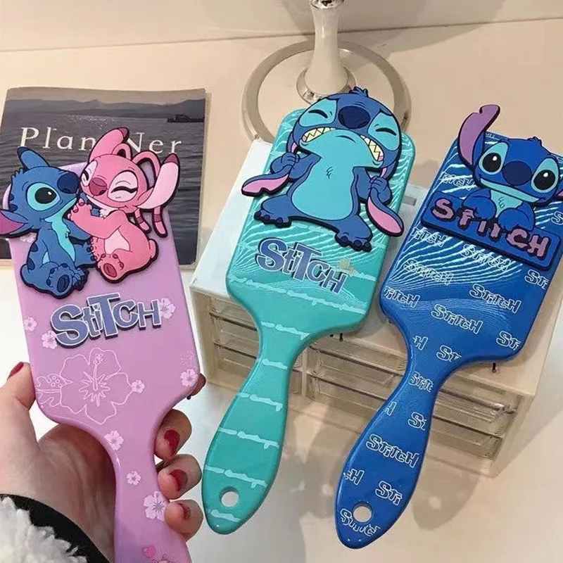 Miniso Disney Anime Lilo Stitch Combs Cartoon Stitch Mickey Minnie Mouse Air Cushion Massage Combs Bambini Ragazze Pettine Hair Brus