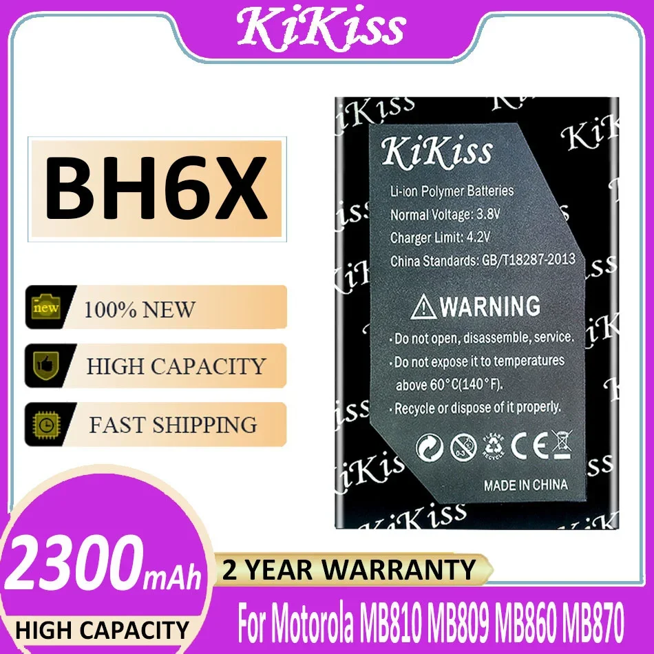 Batteria Kikiss Bh6X 2300Mah Per Motorola Moto Mb810 Mb809 Atrix 4G Mb860 Mb870 Droid X2 Bateria