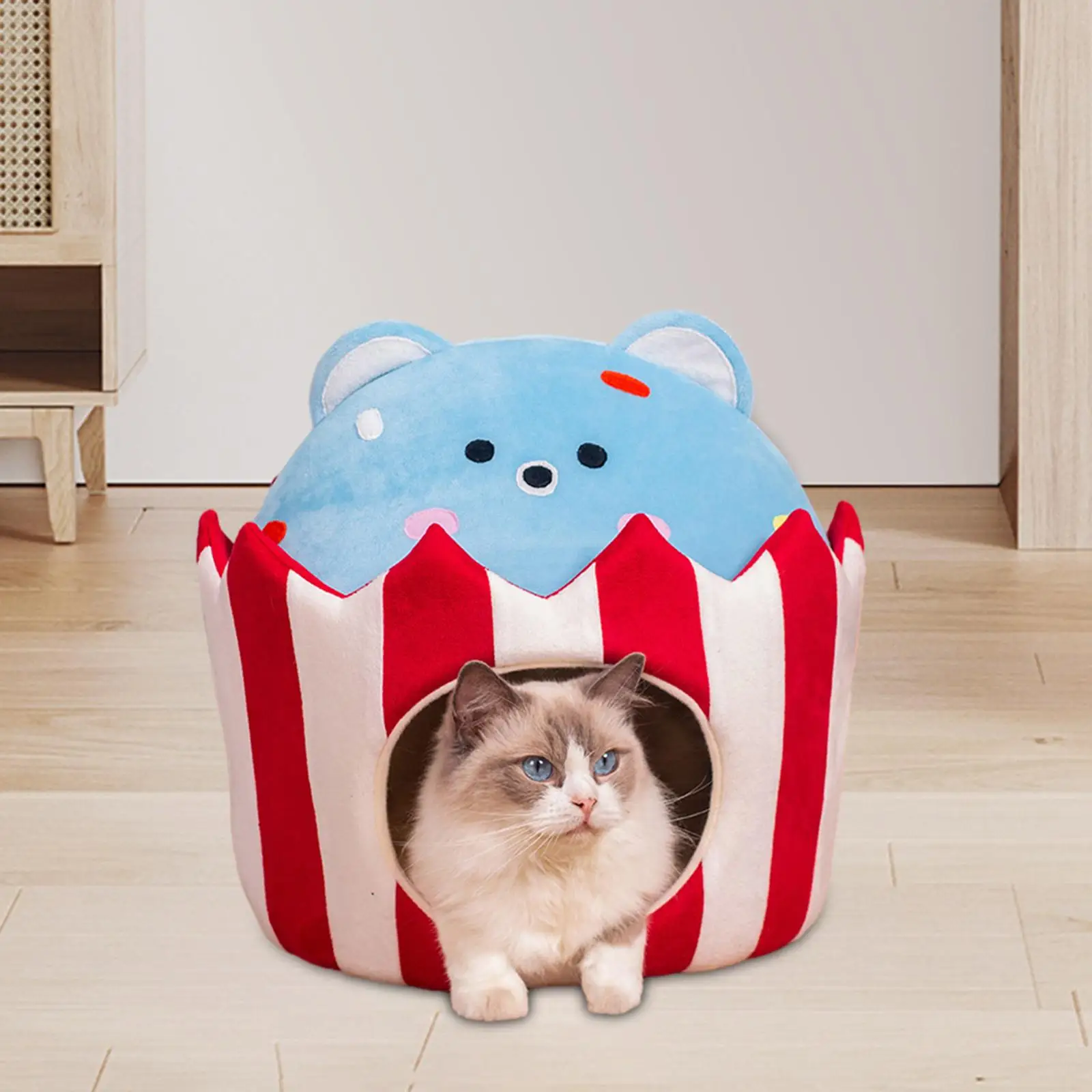 Pet Cat Bed Winter Warm Puppy Kennel Nest Kitten Cave Soft For Indoor Cats Pet Accessories Cat Sleeping Bed Small Dog House