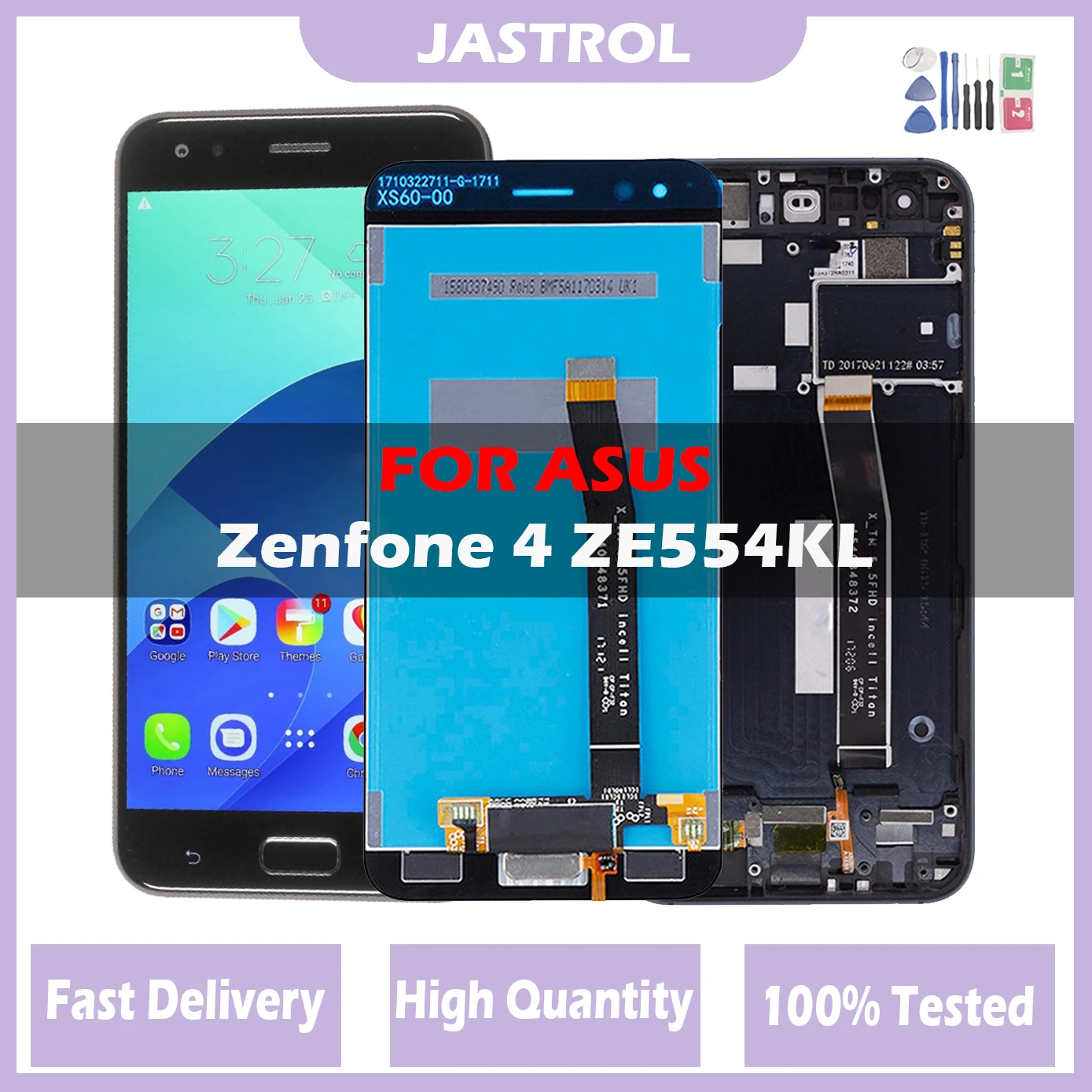 5.5 "Lcd Originale Per Asus Zenfone 4 Ze554Kl Lcd Touch Screen Digitizer Parte Di Ricambio Per Asus Zenfone 4 Ze554Kl Con Cornice