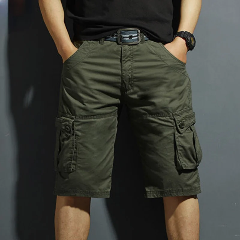 Pantaloncini Cargo Da Uomo Combat Solid Half Escursionismo Bermuda Pantaloni Corti Per Uomo Comodo Vintage Luxury Baggy Hevy Whate Y2K Jorts Hot