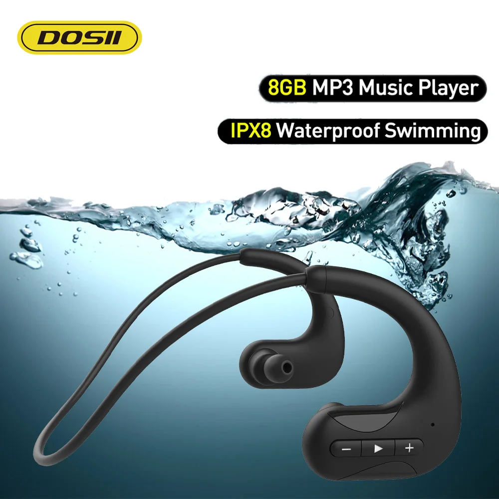Dosii Nuove Cuffie Da Nuoto Impermeabili Ipx8 Cuffie Wireless Bluetooth 5.0 8Gb Mp3 Audio Music Player Sport Auricolare Per Sony