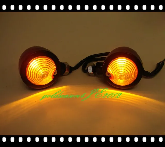 Ambra Indicatori Di Direzione Pallottola Light Per Kawasaki Vulcan Vn 750 800 900 1600 1700