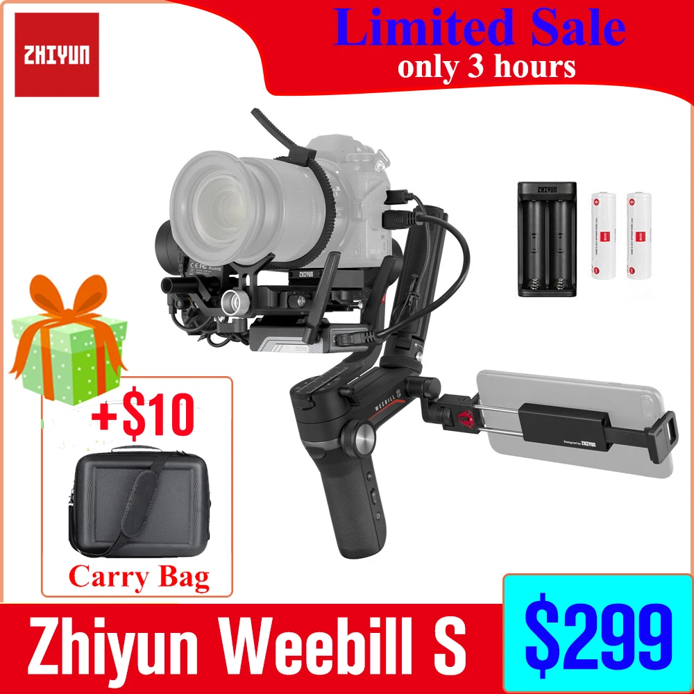 Zhiyun Weebill S Stabilizzatore Cardanico A 3 Assi Per Sony A7 Iii A6000 Nikon Panasonic Gh5 Fuji Canon Fotocamere Mirrorless/Dslr