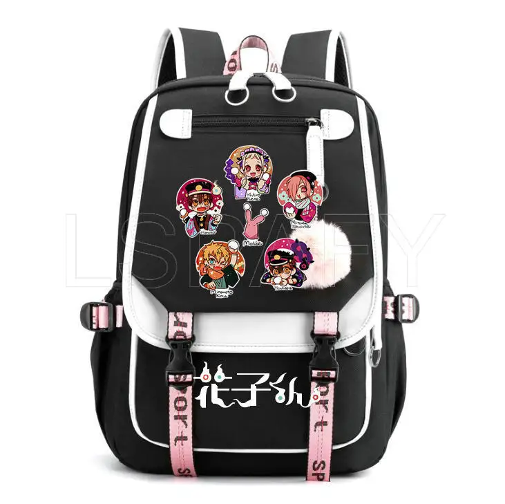 Zaino Jibaku Shounen Hanako Kun Rilegato Borse Da Scuola Per Ricarica Usb Borsa A Tracolla Tardis Mochila Borsa Da Viaggio Borsa Per Laptop
