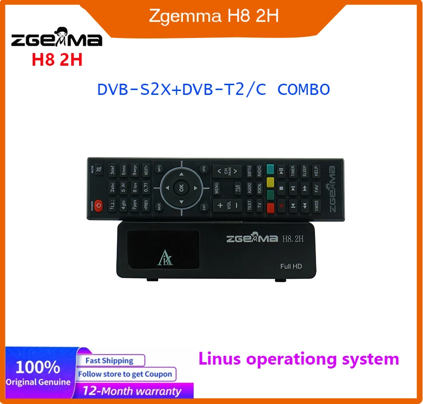 2023 Ricevitore Tv Satellitare Zgemma H8.2H Ricevitore Linux Enigma2 Dvb-S2X + Dvb-T2/C H2.65 Ricevitore Satellitare Digitale Hd 1080P