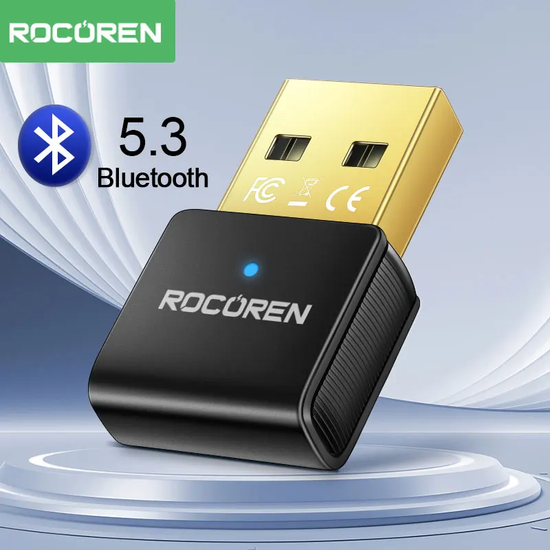 Adattatore Bluetooth Usb Coren 5.3 5.0 Dongle Per Pc Laptop Altoparlante Wireless Tastiera Mouse Aux Audio Ricevitore Musicale Trasmettitore