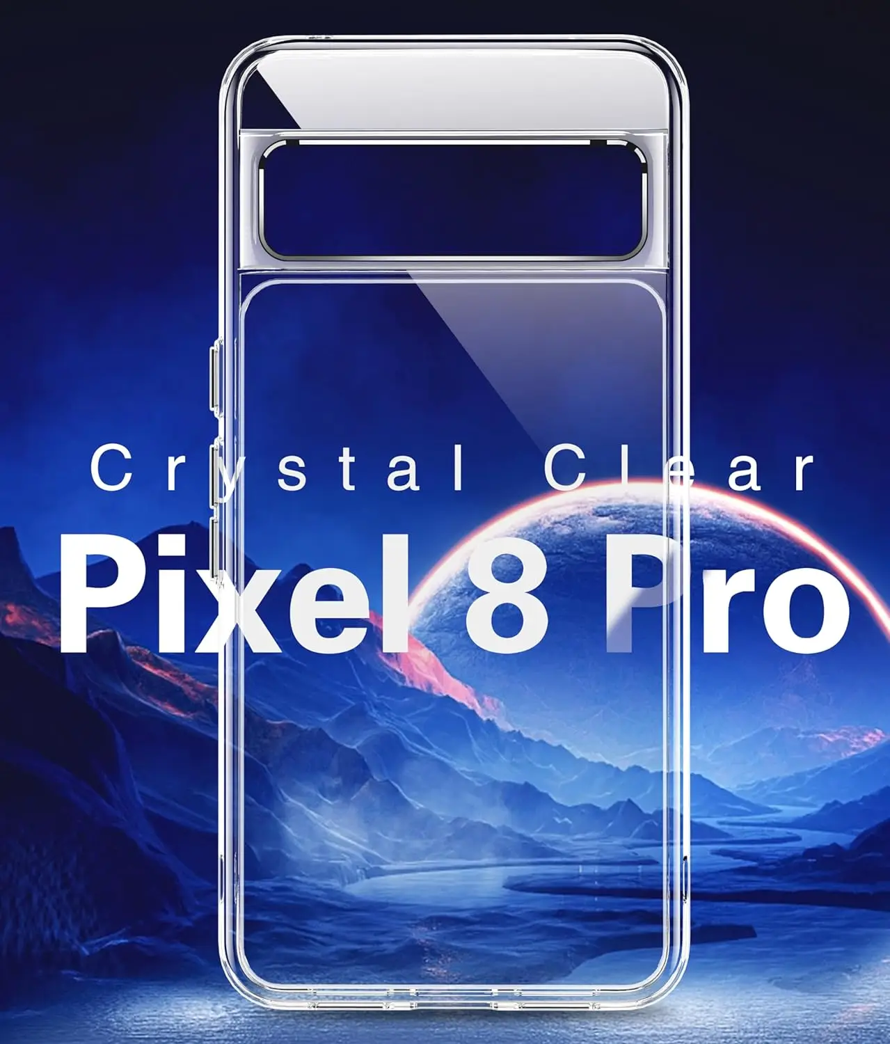 Per Google Pixel 8 Pro Case Clear,[ Anti-Ingiallimento] Custodia Google Pixel 8 Con Custodia Protettiva Antiurto Di Grado Militare