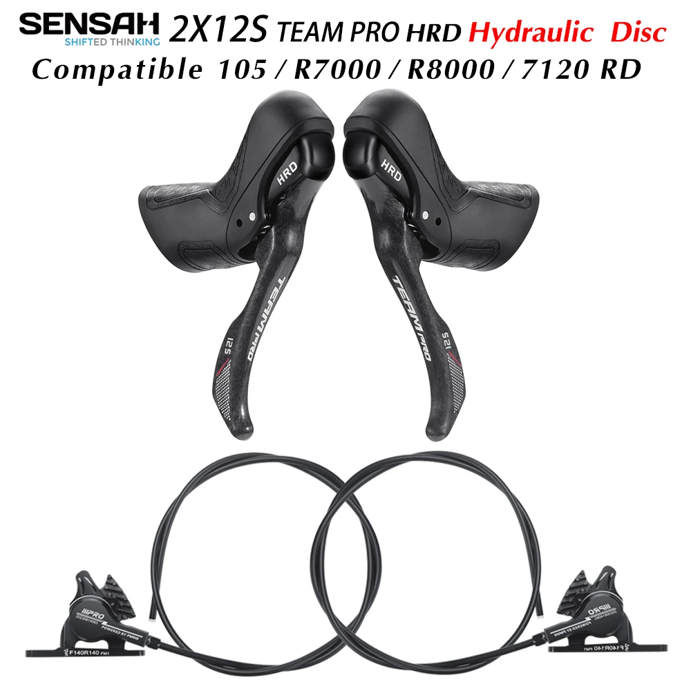 Sensah 2 X12S Team Pro Hrd Carbon Shifter Idraulico Compatibile 105 R7000 R8000 7120 Rd