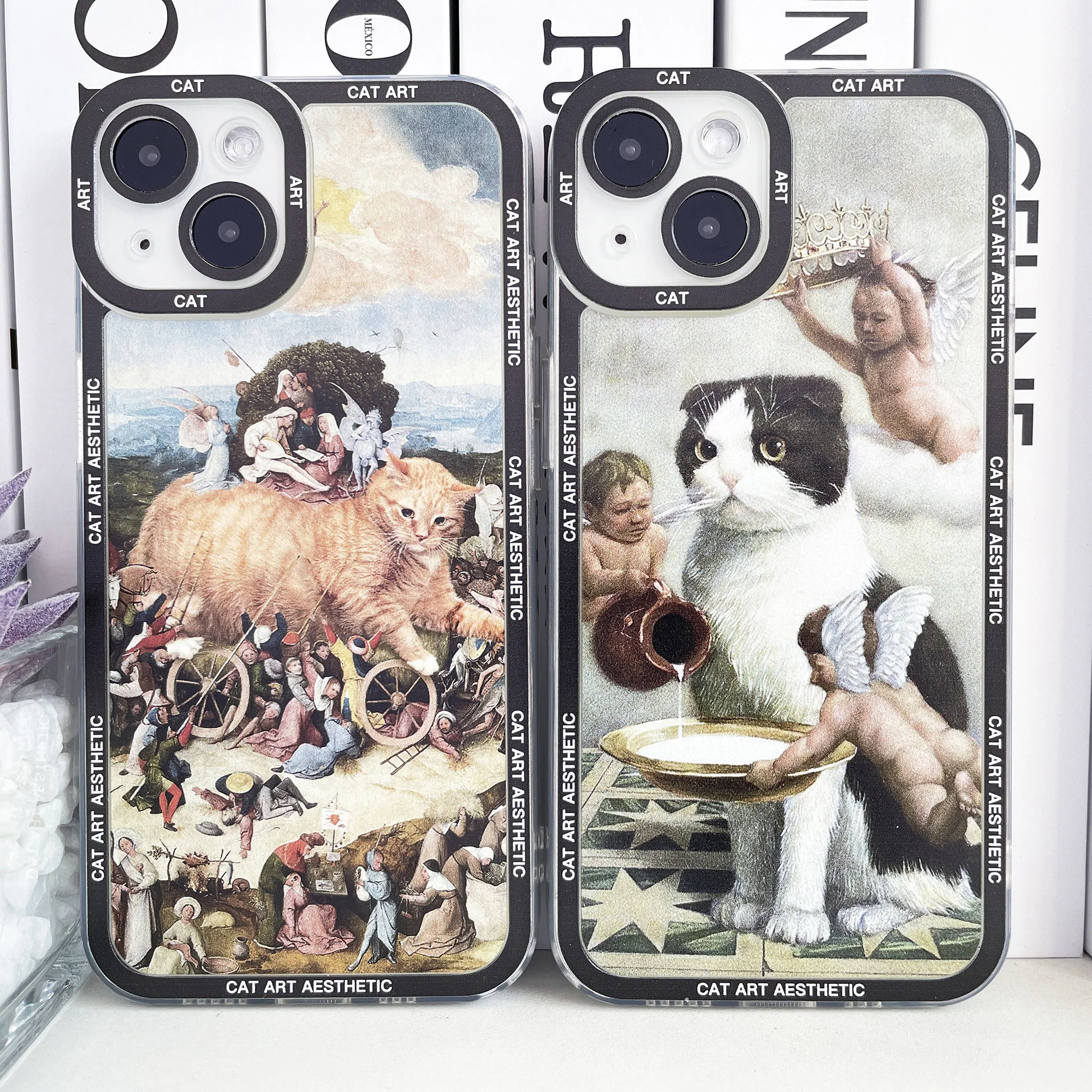 Custodia Per Iphone Van Gogh Gustav Klimt Mona Lisa Edvard Munch The Scream Hieronymus Bosch Fun Cat Art Funda Cover Estetica Per Telefono