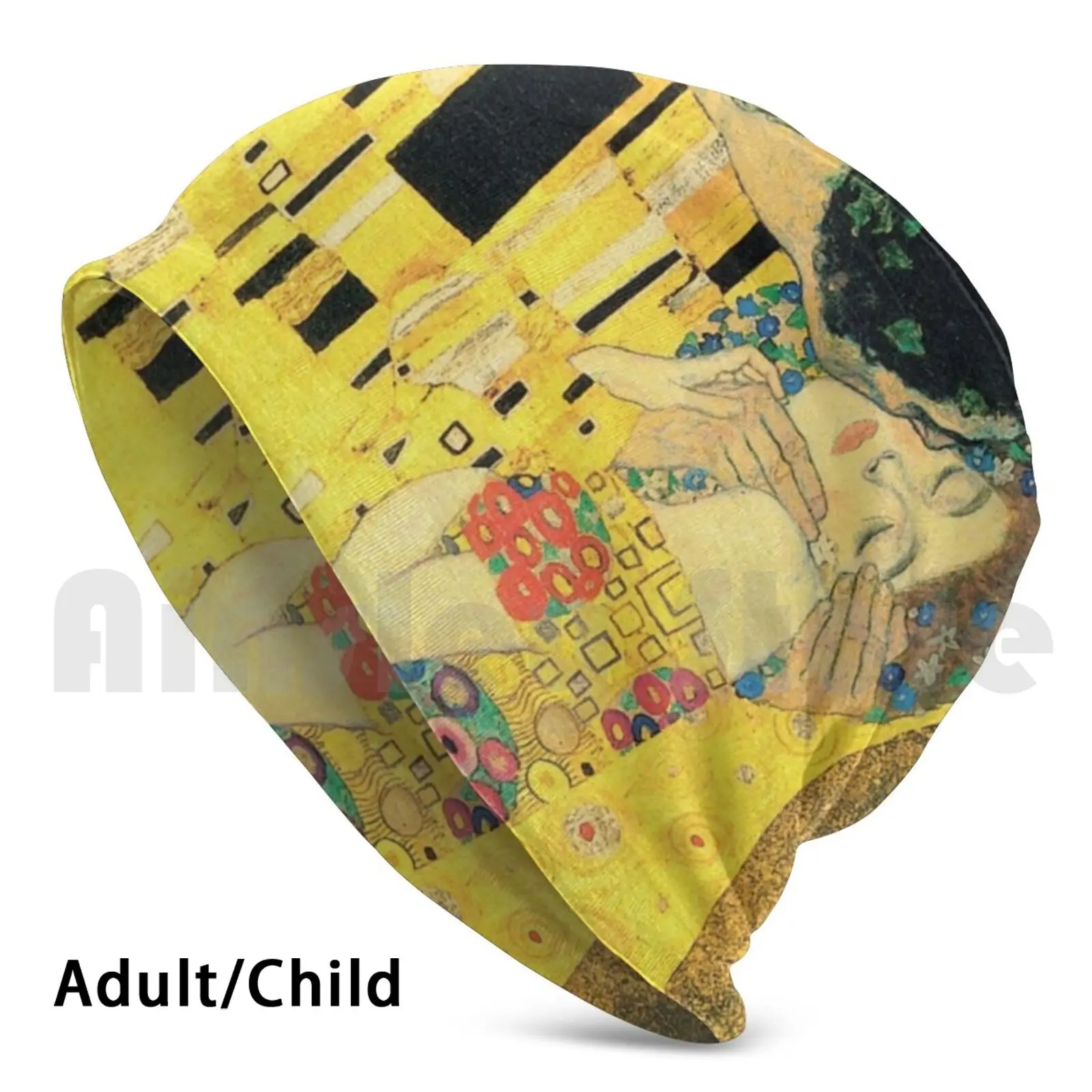 The Kiss Closeup-Gustav Klimt Berretti Pullover Cap Comodo The Kiss Klimt Gustav Klimt Romantic Romance Kissing