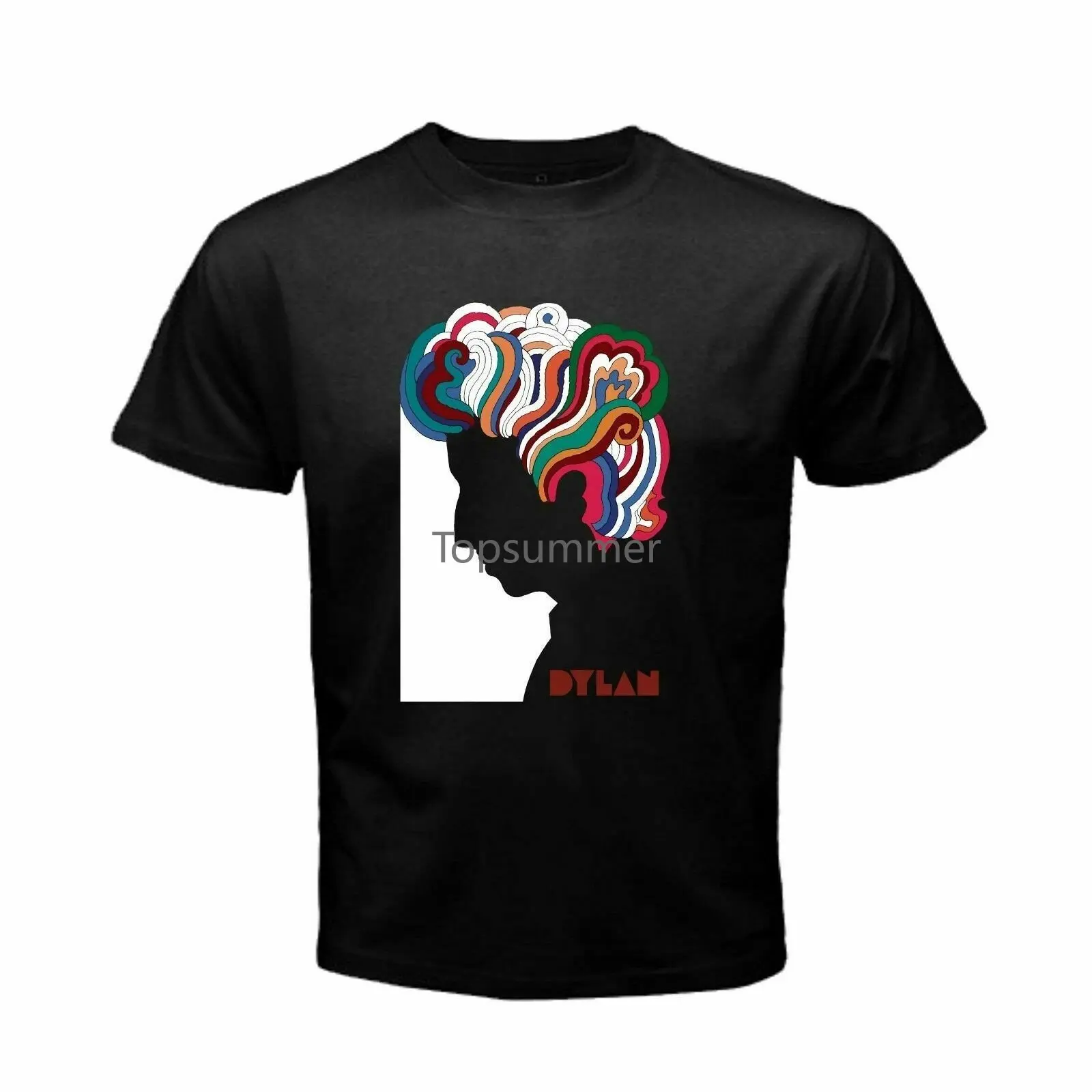 Neu Bob Dylan Logo Milton Glaser Sketch Men New Black T Shirt Da S A 3Xl