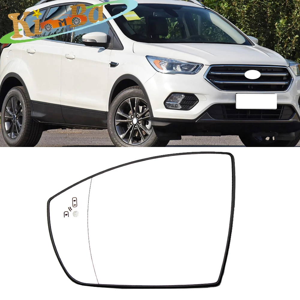Kimba Per Ford Escape Kuga 13-19 Vetro Specchietto Retrovisore Laterale Con Punto Cieco Avvertimento Assistenza Specchio Riflettore Lente Riscaldata