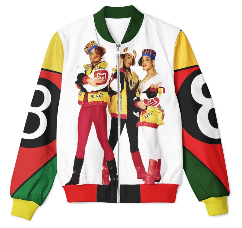 Famiglia Salt-N-Pepa-8Ball 3D Print Plus Size Salt Pepa Jacket Alpine Star Number Logo Basket Ball Jacket Fashion Oversize Custom