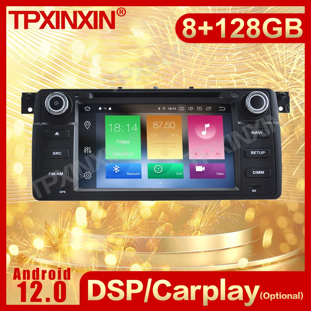 Ricevitore Radio Android 12 Stereo Multimediale Per Bmw E46 1999 2000 2001 2002 2003 2004 2005 Gps Ips Recorder Unità Principale Stereo Automatica