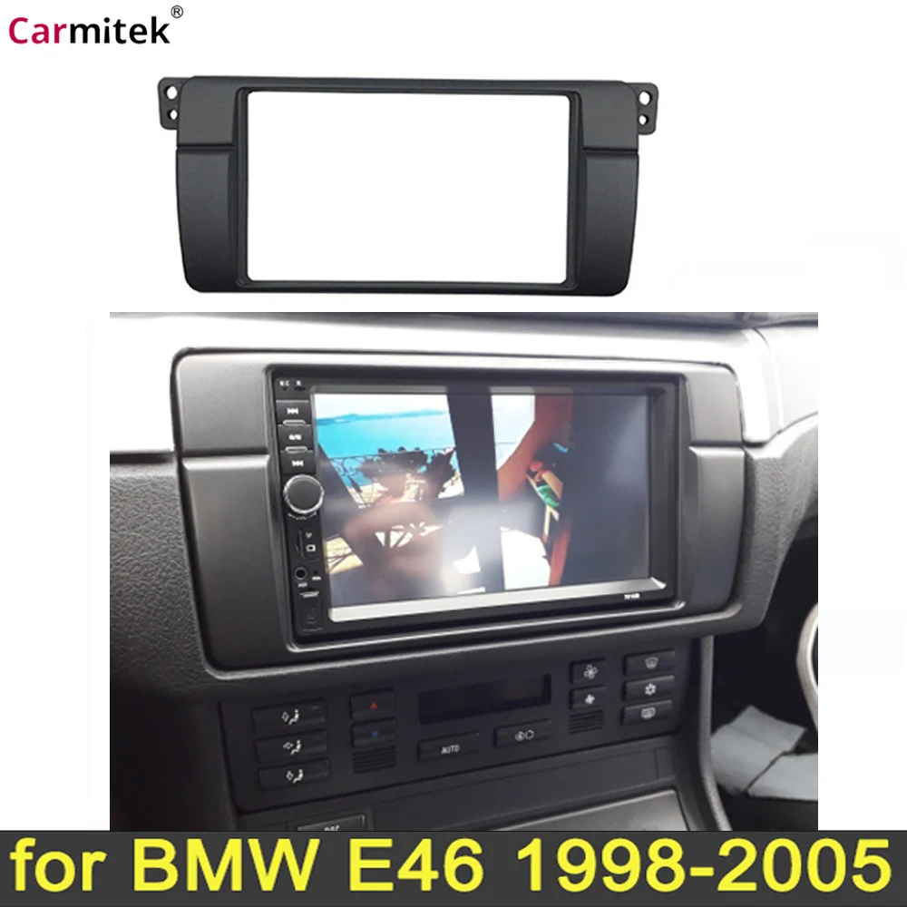Per Bmw Serie 3 E46 Doppio Din Fascia Radio Pannello Stereo Trim Kit Refitting Installazione Per Bmw Serie 3 E46 Telaio Autoradio