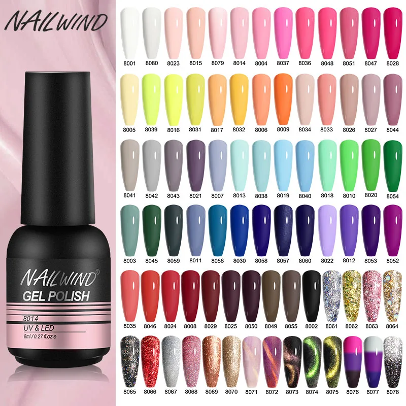 Nailwind Gel Smalto Per Unghie 100 Colori Semipermanente Uv Esmalte Soak Off Glitter Vernice Gel Ibrido Vernici Nail Art Top Coat
