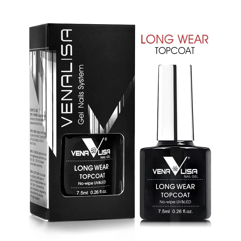 Venalisa Long Wear Top Coat Temperato Top Coat Peel Off Base Coat Colore Smalto Per Unghie Smalto Per Unghie Semi Permanente