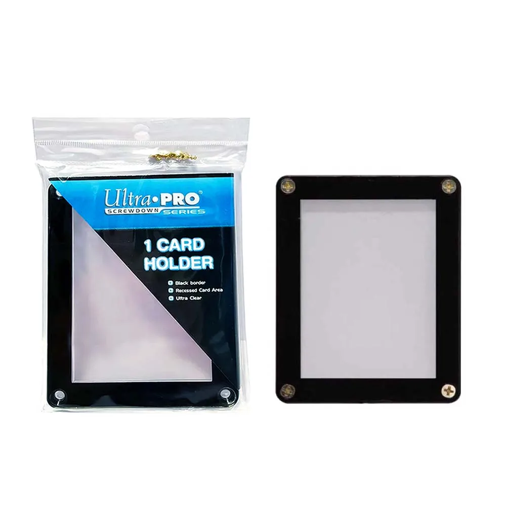 1 Pz Ultra Pro 35Pt Screwdown Series Black Frame Card Brick Recessed Card Area Hold Regular Basketball Football Hockey Mtg Cards