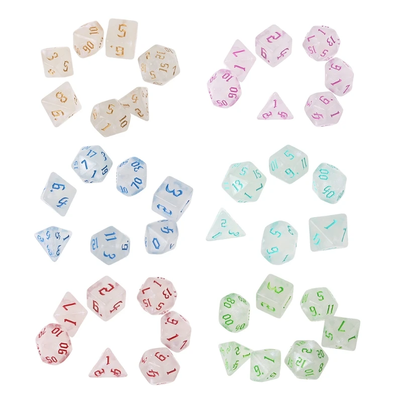 Dadi Poliedrici Per Quadranti Dnd Rpg Mtg Dice Dungeon Dragons Set Di Dadi In Resina Da 7 Pezzi