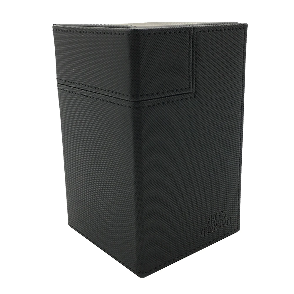 Aegis Guardian 100 + Tcg Deck Box Card Case Collector Per Mtg Yugioh Collection: Colore Nero