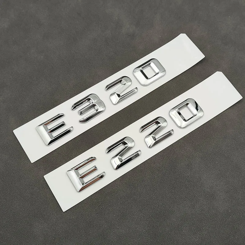 3D Abs Lettere Cromate Adesivo Per Auto Distintivo Del Bagagliaio Posteriore E320 E220 Logo Dell'Emblema Per Mercedes E220 E320 W213 W212 Accessori Pe
