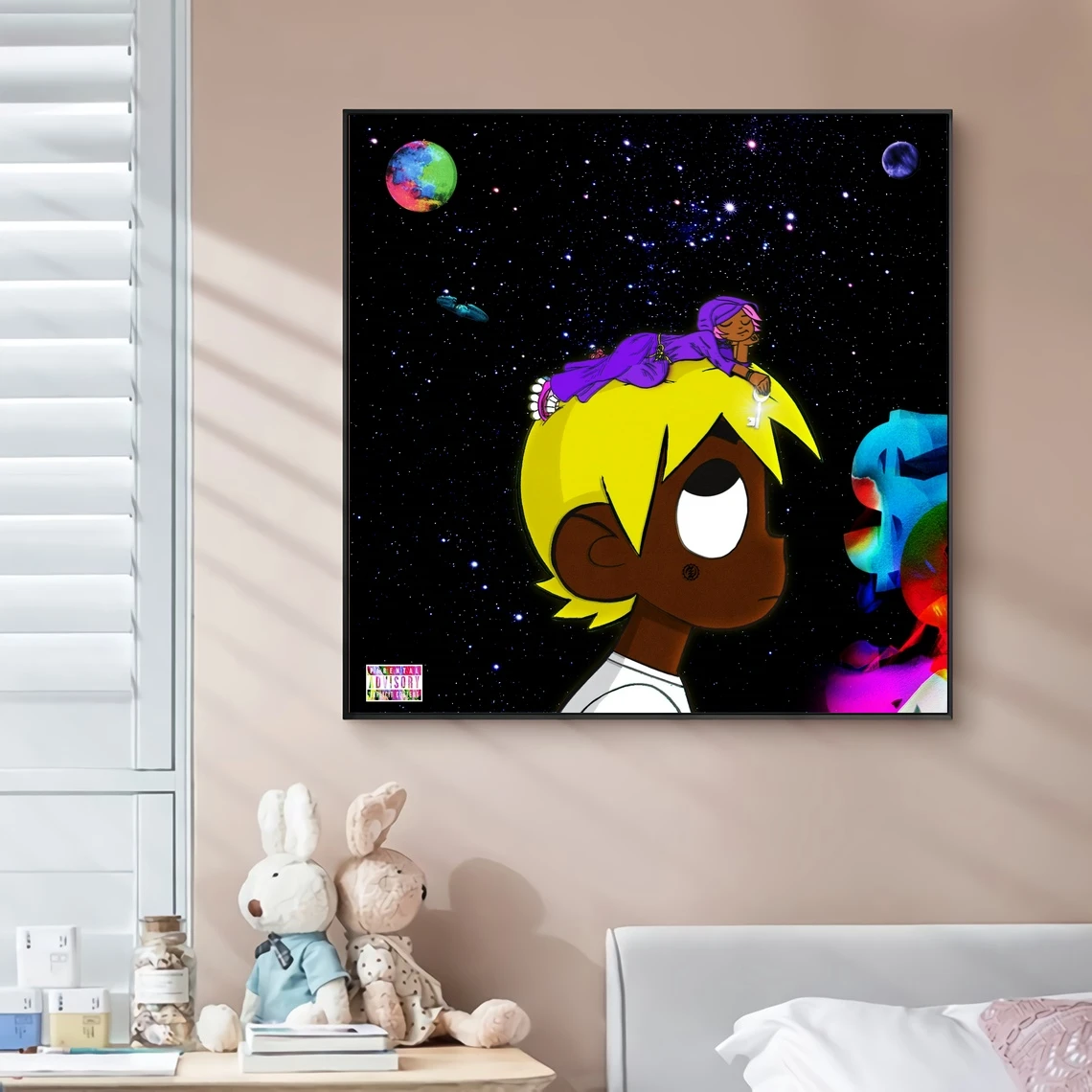 Lil Uzi Vert-"Lil Uzi Vert Vs The World 2" Album Musicale Cover Canvas Poster Hip Hop Rapper Pop Music Celebrity Decoration
