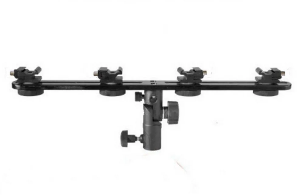Pro Flash Hot Shoe Con Quattro (4) Flash Mount Testa Umbrella Holder Mount Adapter