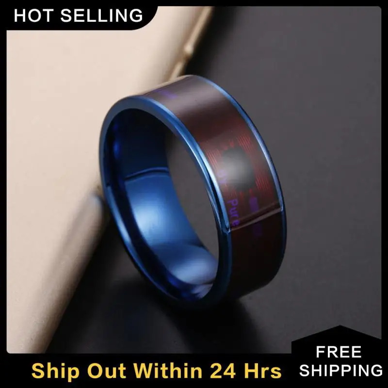 Smart Wear File Lock Smart Chip Nfc Ring Smart Home Intelligent Ring Screen Sblocco Gioielli In Acciaio Al Titanio