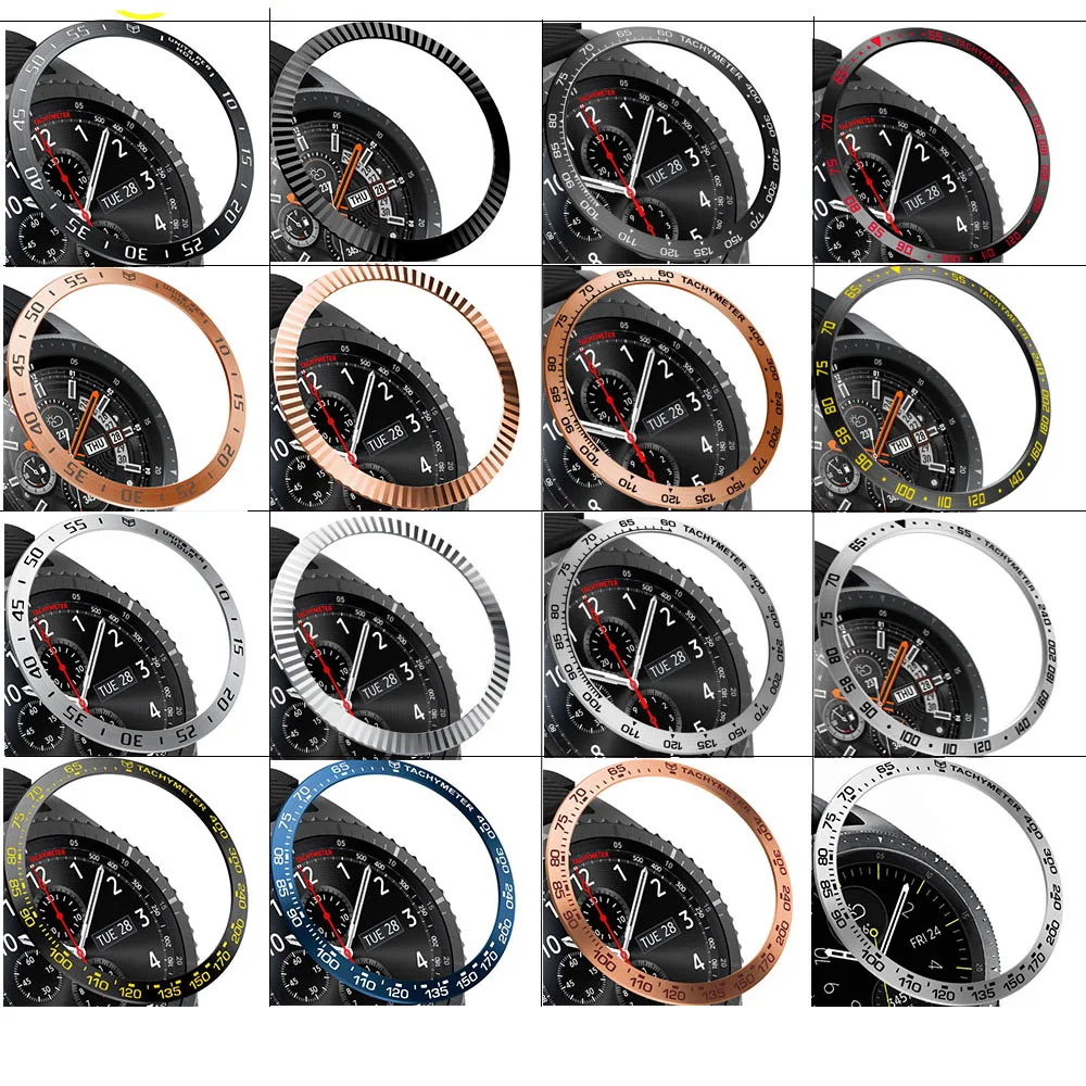 Lunetta Anello Styling Per Samsung Gear S3 Frontier Galaxy Orologio 46 Millimetri/42 Millimetri/Gear S2 Classic Smart Braccialetto Anello Di Caso Di P