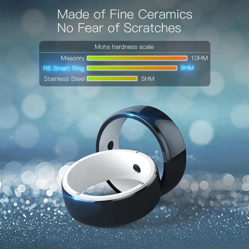 Rfid Ring Smart Ring 128Gb Wireless Disk Sharing Per Smartphone R5 Smart Ring Con 6 Schede Rfid Integrate 2 Pietre Per La Salute
