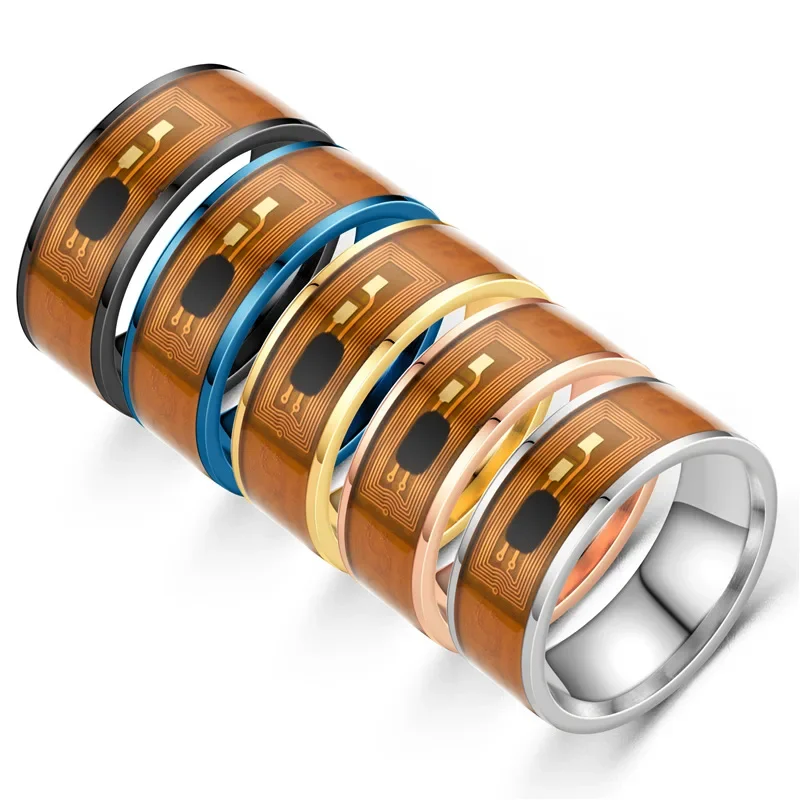 2023 New Fashion Nfc Smart Finger Ring Intelligent Wearable Connect Android Phone Technology Equipment Ring Jewelry Gift