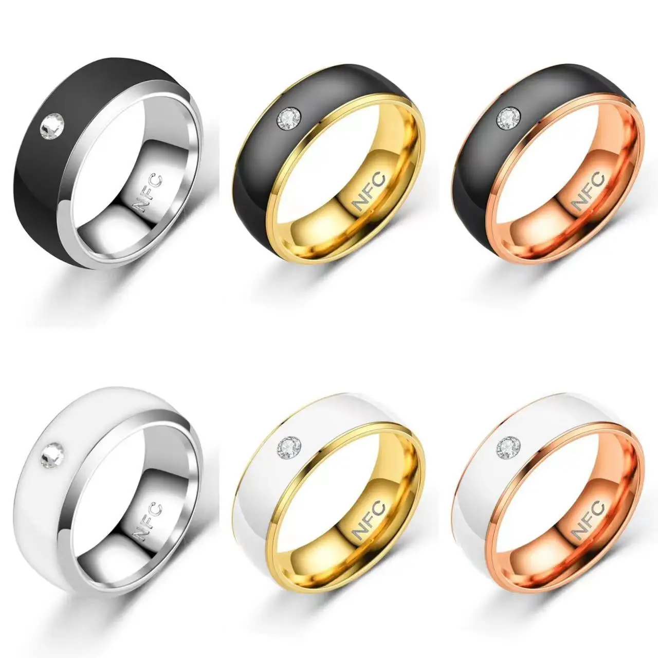 Multifunzionale Nfc Smart Ring In Acciaio Inossidabile Magic Wear Nfc Finger Ring Impermeabile Indossabile Connect Per Android Phone Men