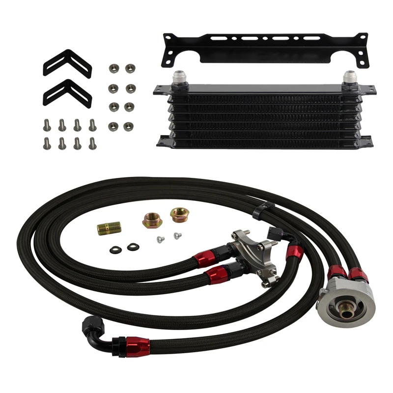7 Row Oil Cooler Kit Per Silvia S13 S14 S15 180Sx 200Sx 240Sx Sr20Det Blu
