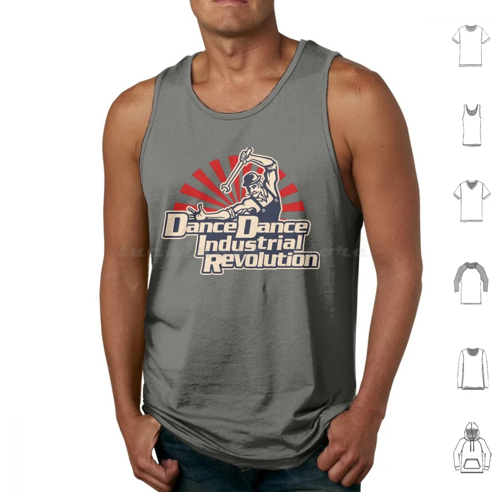 Dance Dance Industrial Revolution Canotte Gilet Senza Maniche Ddr Dance Dance Revolution Videogioco Joke Nerdist Felicia Day