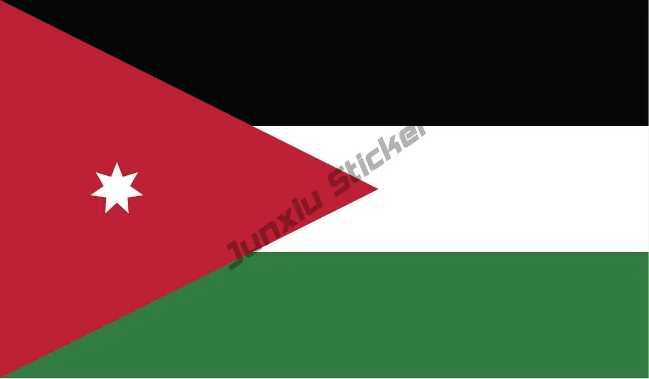 Creativo Bandiera Della Giordania Adesivo Decalcomania Dello Stemma Della Giordania Decalcomania Adesivo In Vinile Bandiera Adesivi Jordan Per Auto Bi